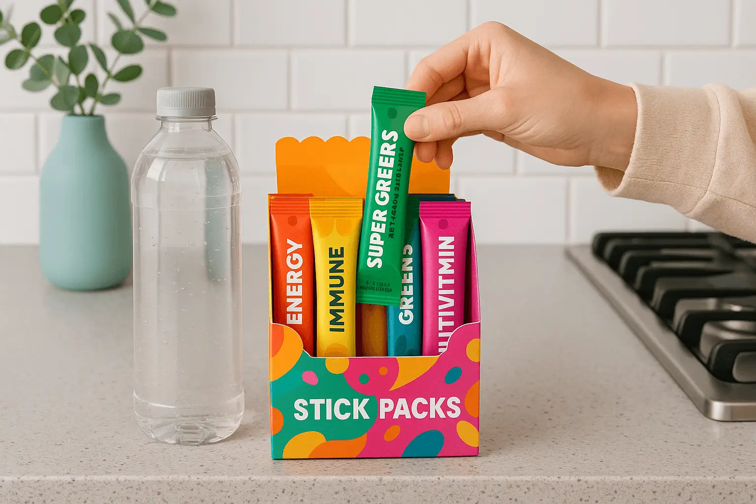 nutraceutical stick pack display